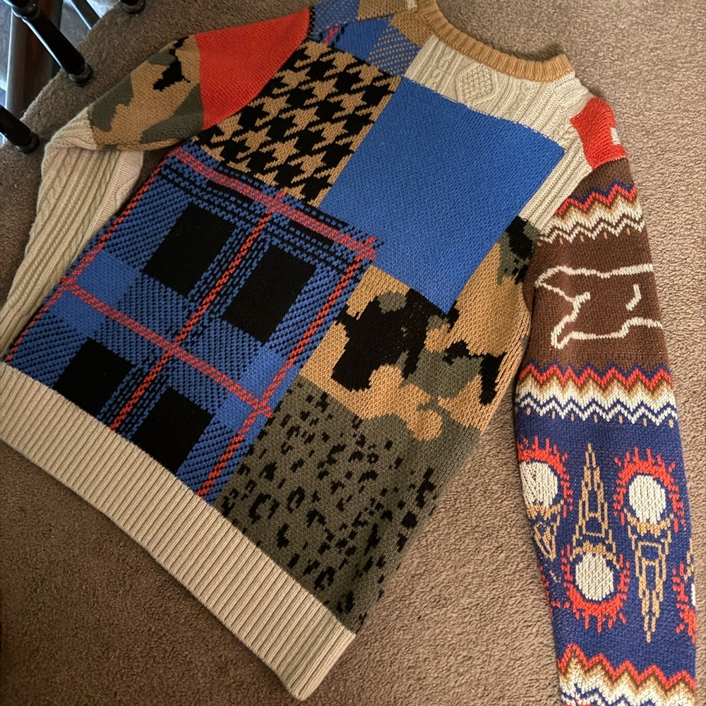 Icecream Bbc Patchwork Sweater Euc - image 7